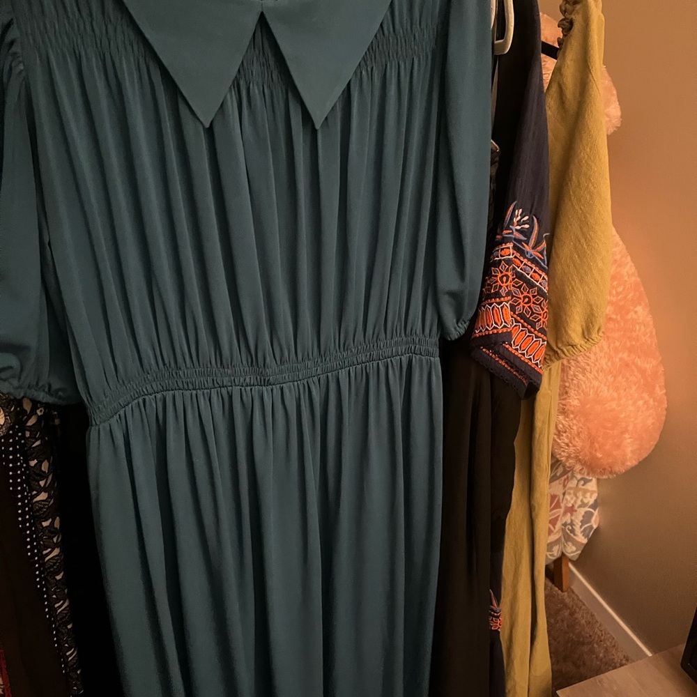 Zara Teal Long Sleeve Dress